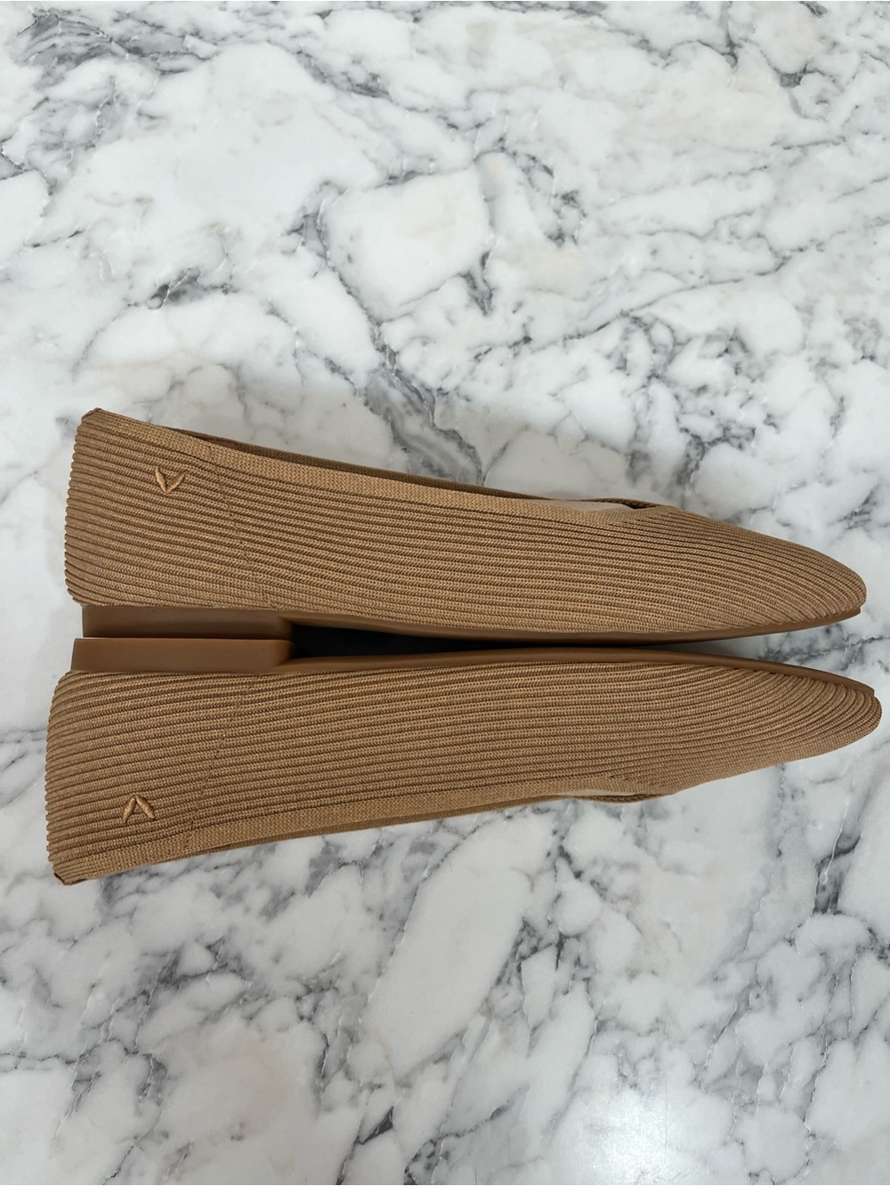 Vivaia Square-Toe V-Cut Margot 2.0 Slip On Ballet Flats Tan Size 43 U.S 11 - Picture 7 of 15